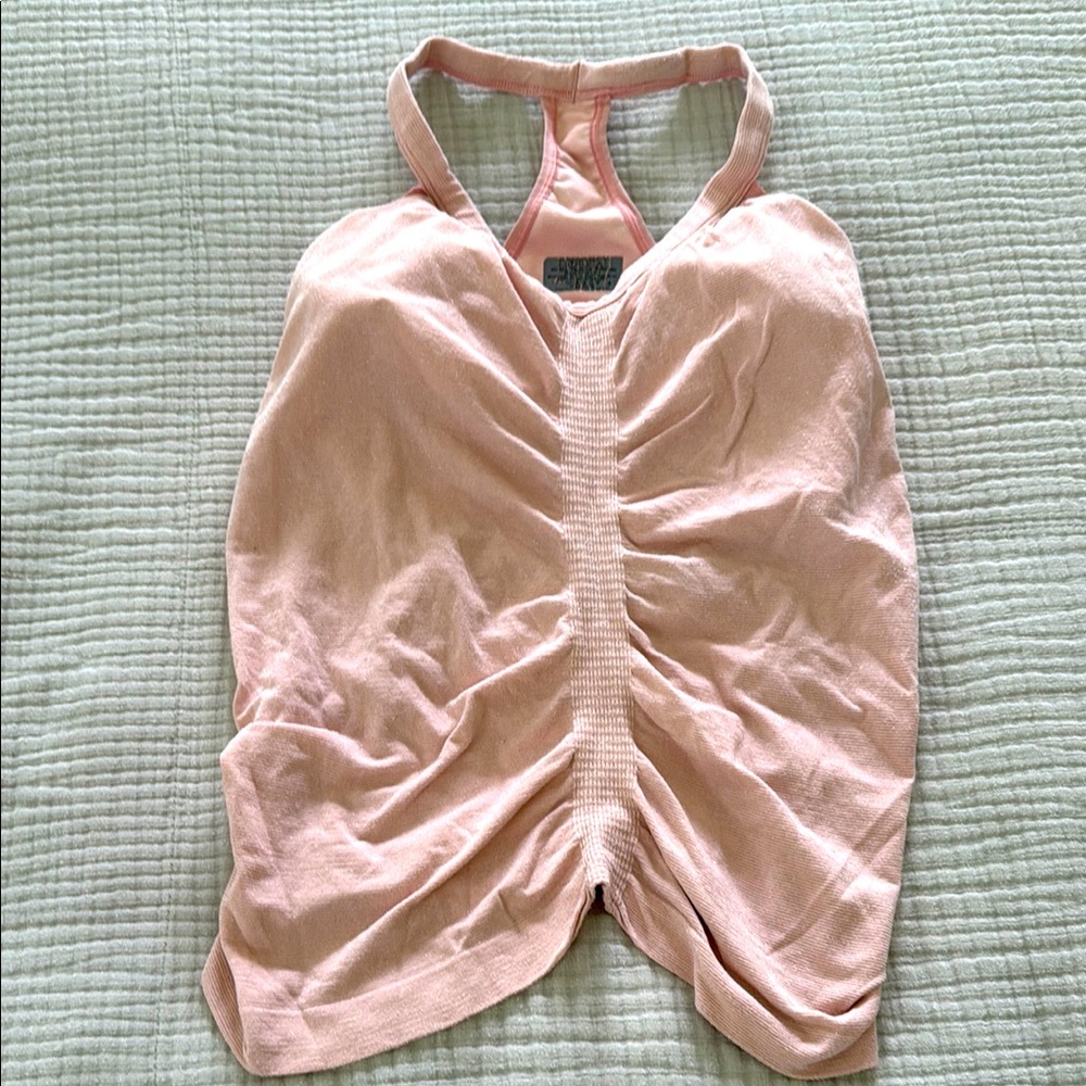Athleta Soft Pink Shimmer Yoga Barre Pilates Tank